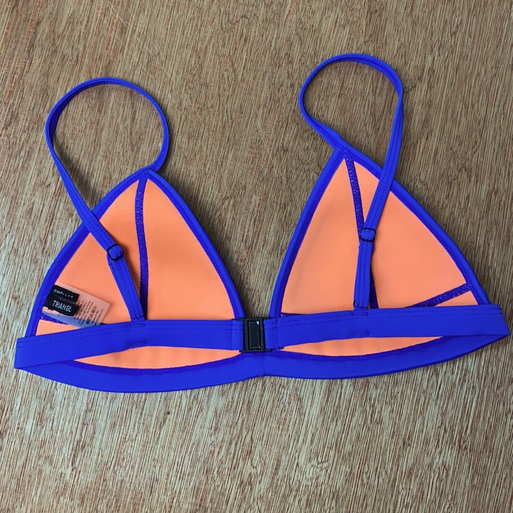 SOLD. NWOT Triangl Blue Crochet Bikini Top Size Small ++ - Picture 3 of 8